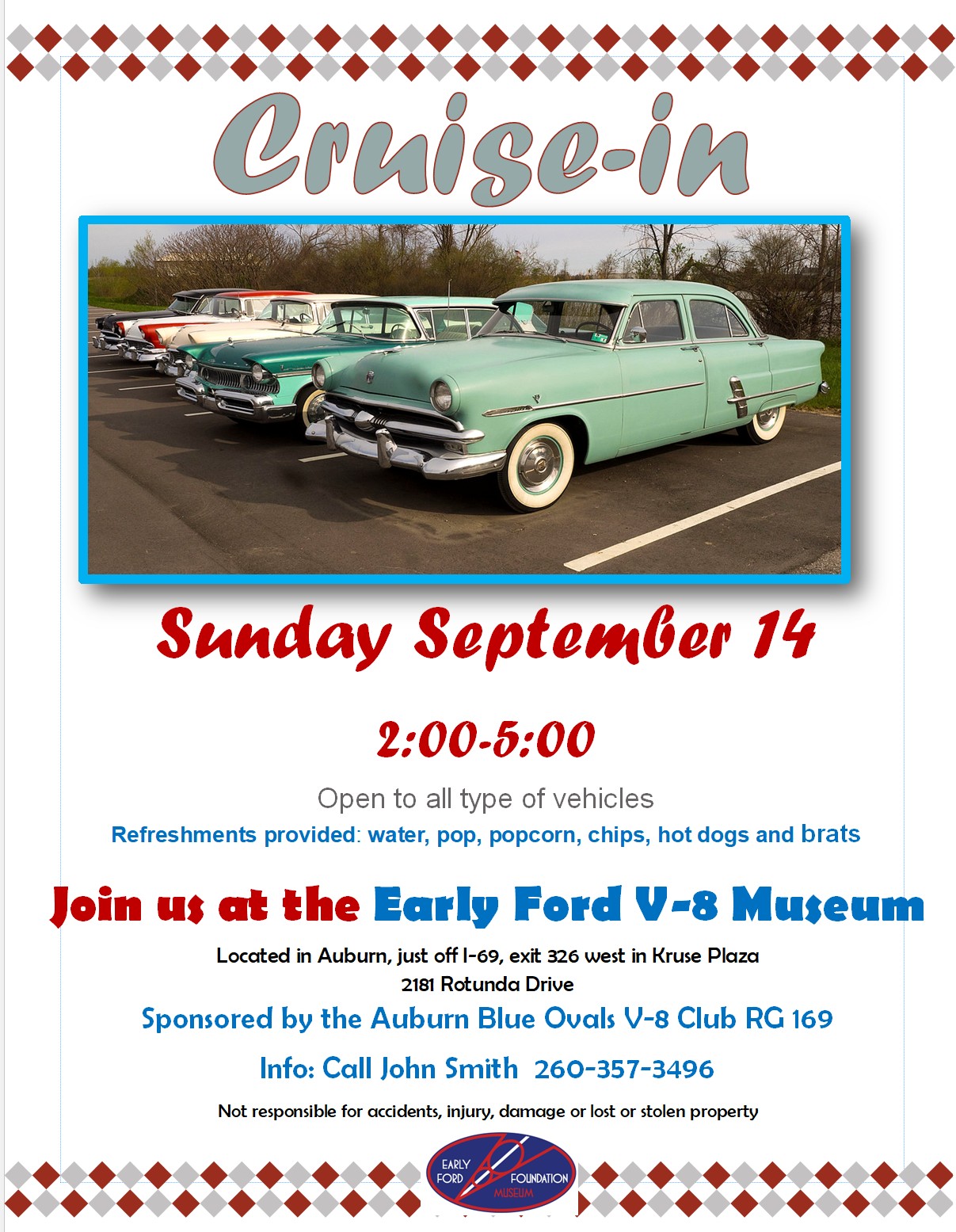 Cruise In with the Blue Ovals V-8 Club RG 169