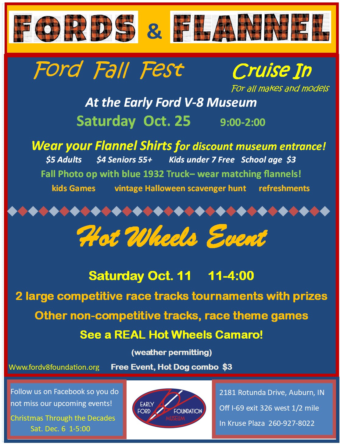 Ford Fall Fest Cruise In on Sat. Oct 25  9-2:00