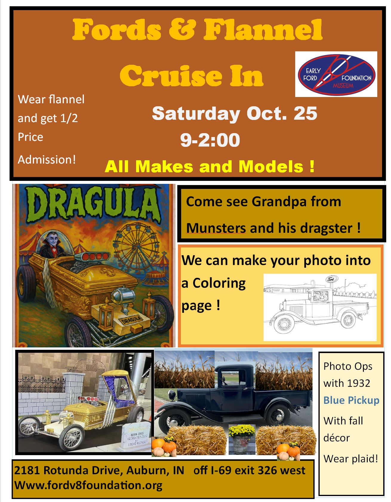 Ford Fall Fest Cruise In on Sat. Oct 25  9-2:00